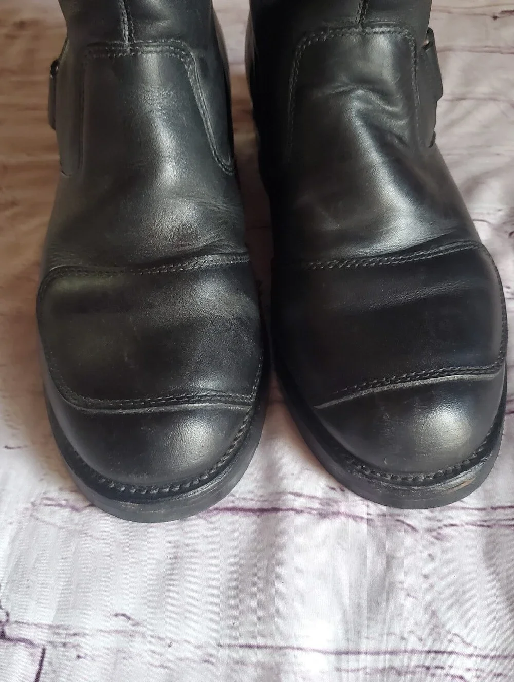 Chippewa 27862 Black Leather Odessa Rally Motorcycle Biker Rider Men 8.5 D
